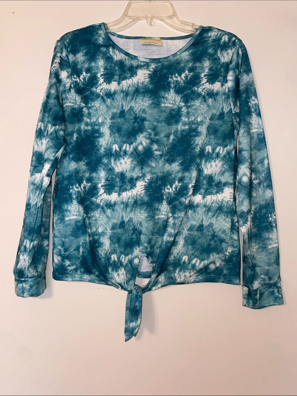 Bobbie Brooks Teal Tie-Dye Long Sleeve Tee